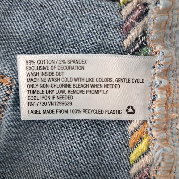 Knox Rose Ankle Jeans Womens 12 Blue Stretch Denim Mid Rise Chevron Side Stripe - Picture 14 of 14